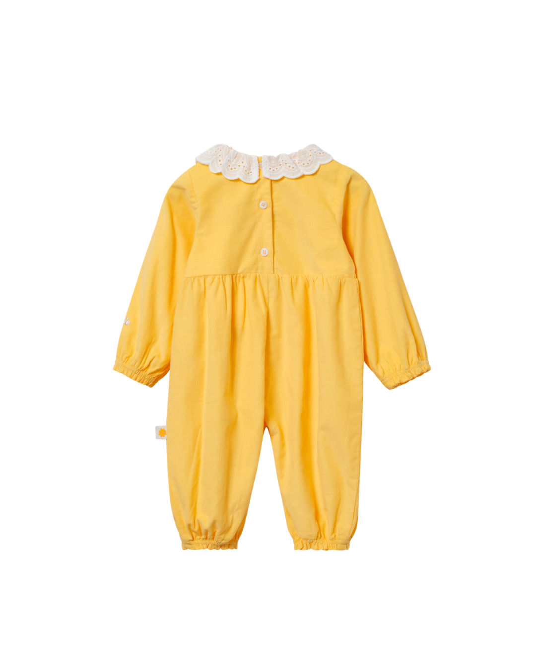 Broderie Collar Shirred Romper