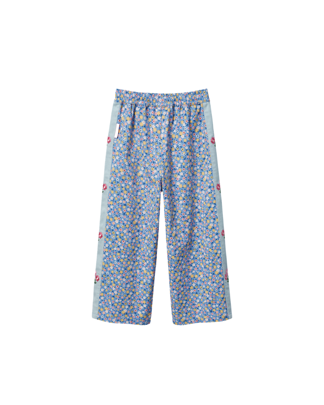 Faded Floral Wide Leg Pants