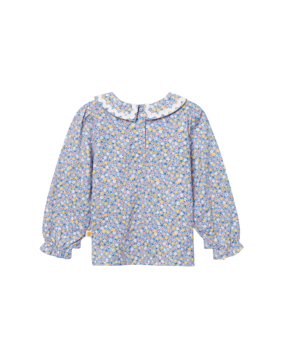 Faded Floral Collar Balloon Top