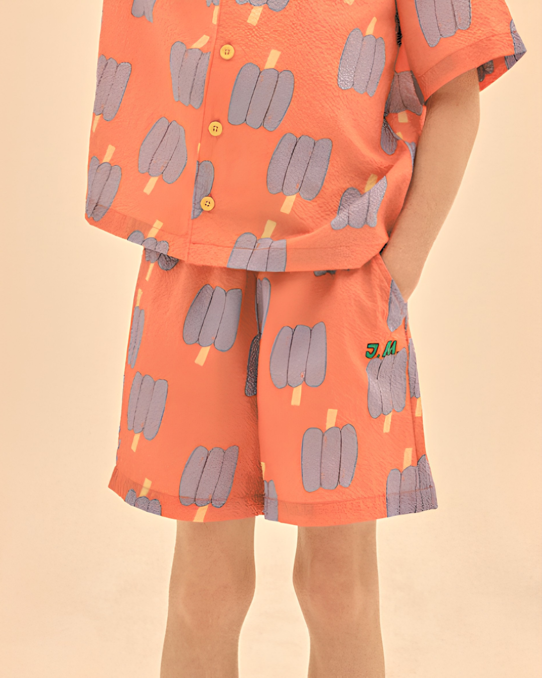 Bell Pepper Seersucker Shorts