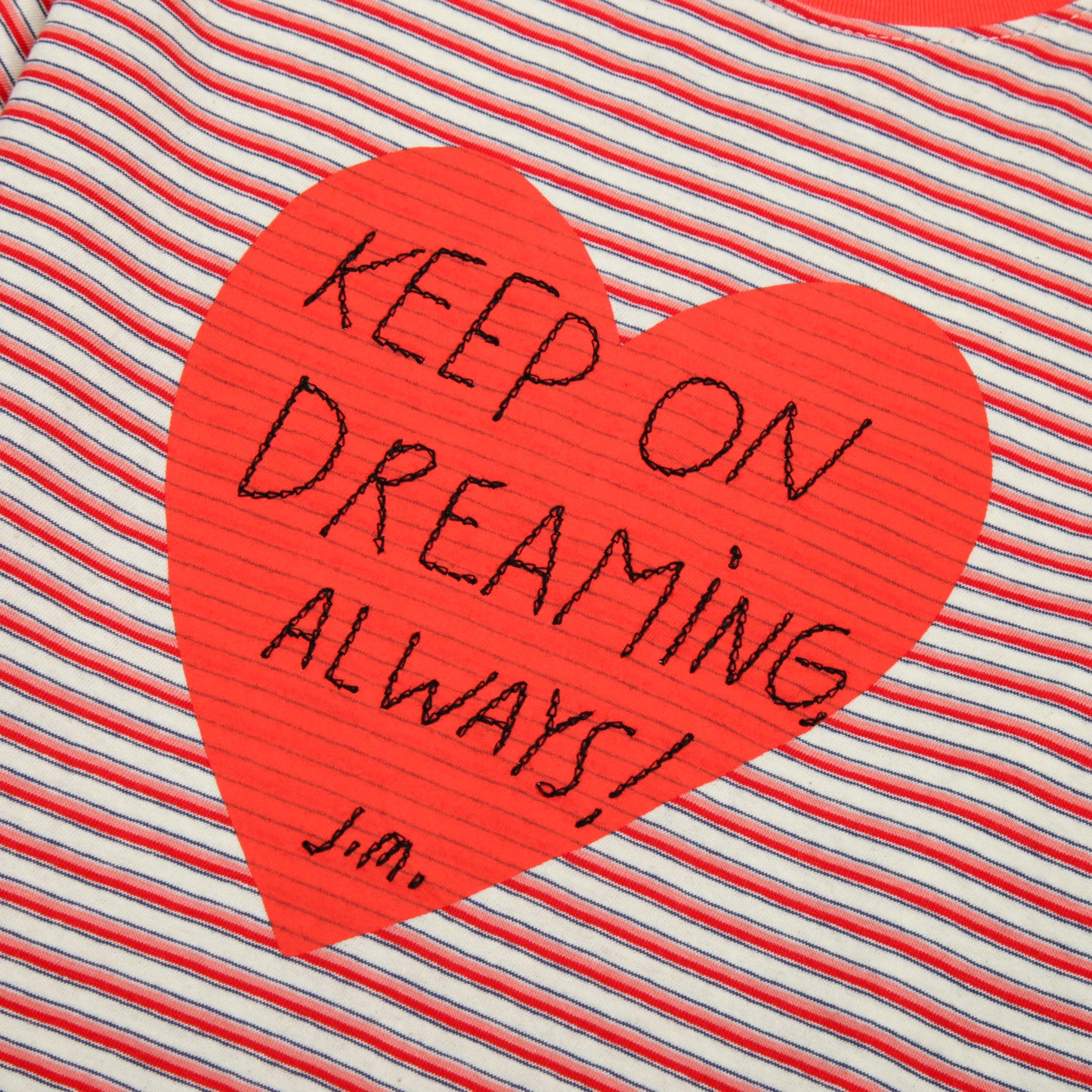 Heartchain Stripe T-shirt RED