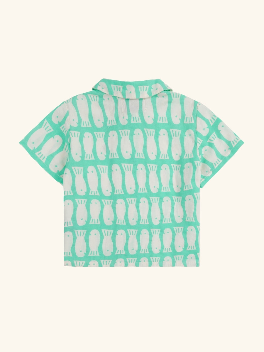 Lucky Fish all over woven shirt