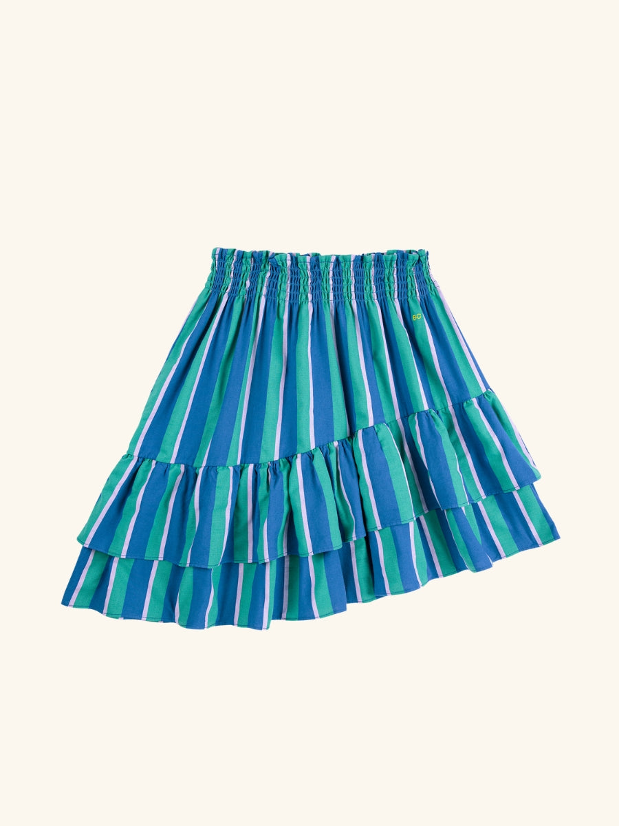 Striped Woven Midi Skirt