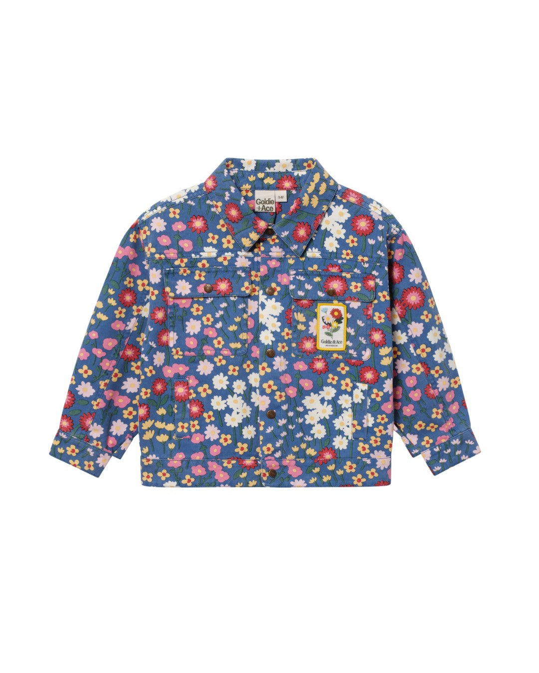 Peony Print Denim Jacket