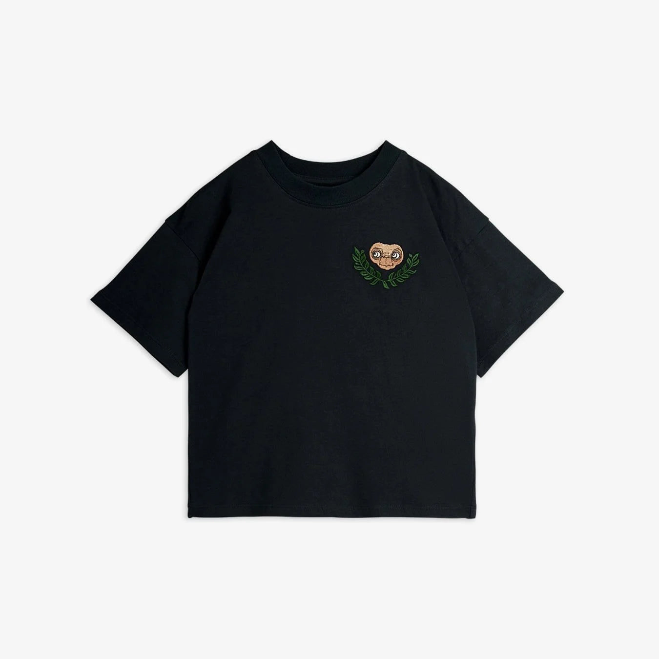 E.T. Black Embroidered Tee
