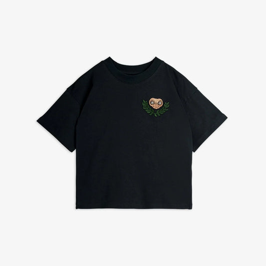 E.T. Black Embroidered Tee