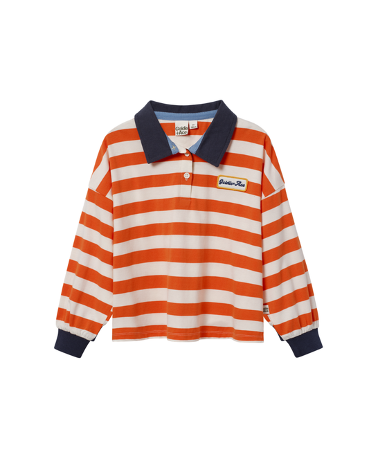Wide Stripe Relaxed Rugby Top