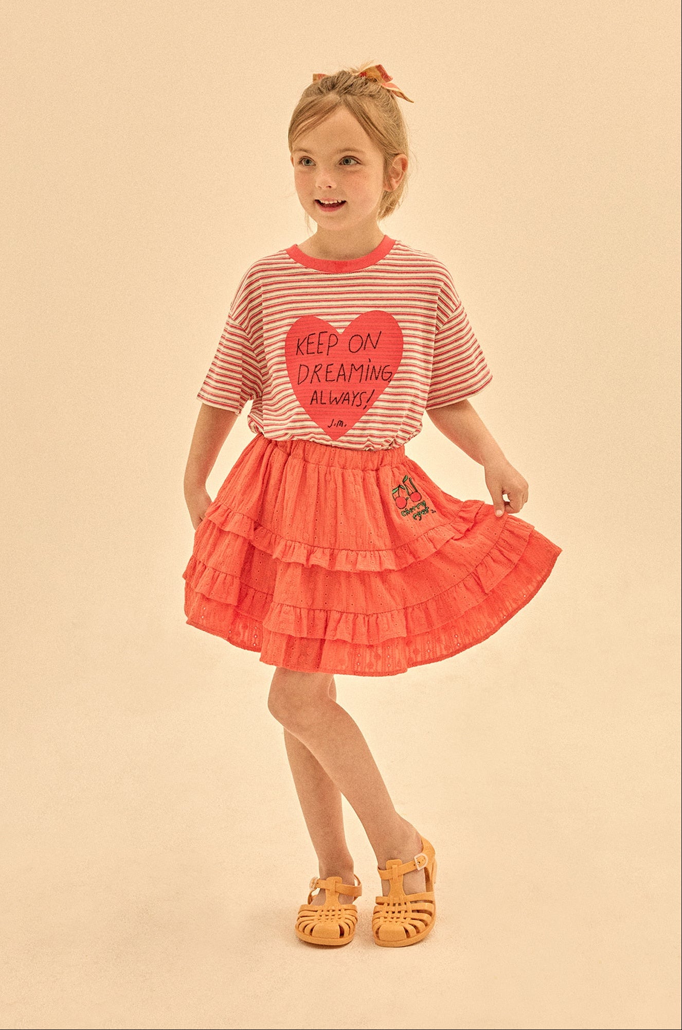 Heartchain Stripe T-shirt RED