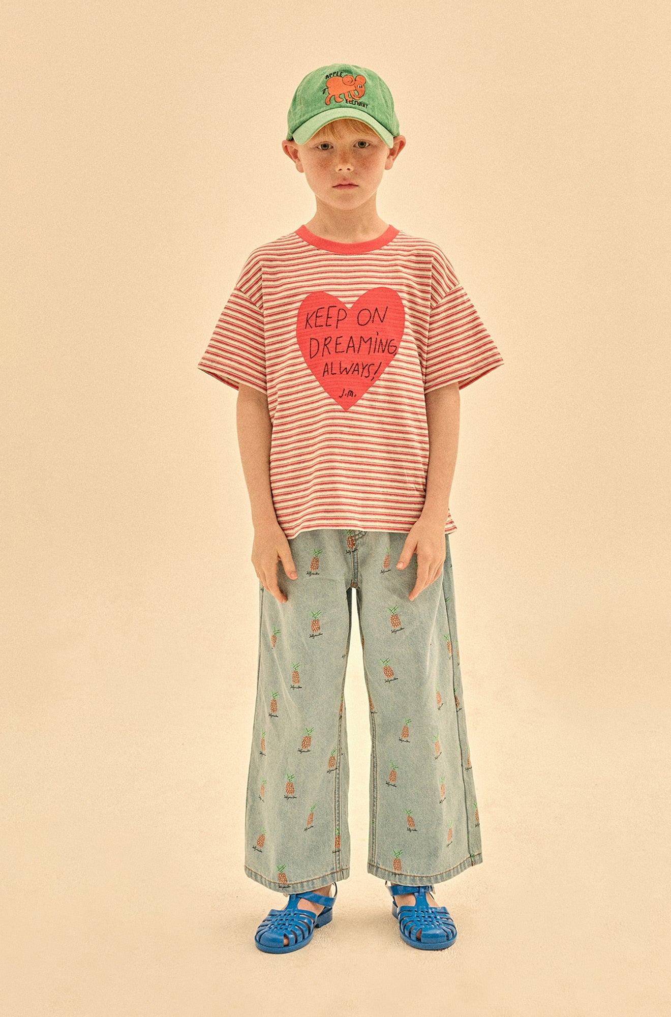 Heartchain Stripe T-shirt RED