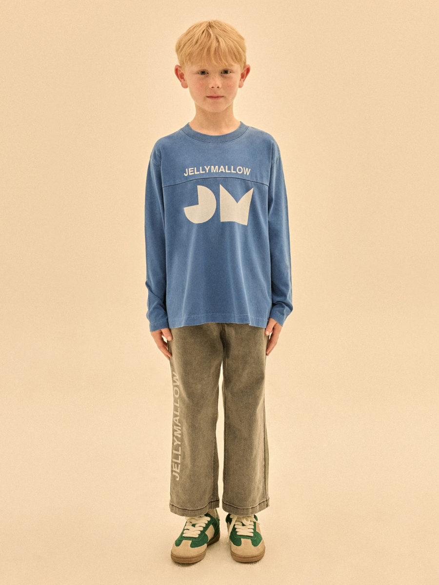 Symbol Pigment Long Sleeve T-Shirt Blue