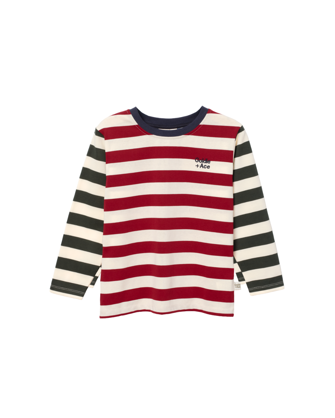 Crew Neck Multi Stripe Top