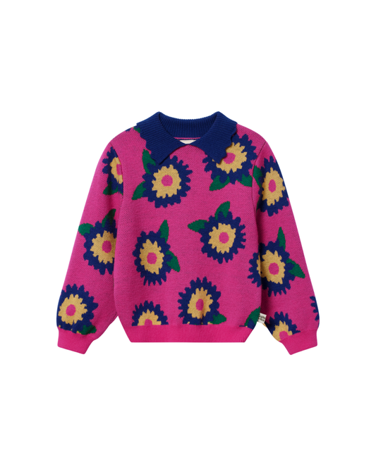 Daisy Knit Collar Sweater
