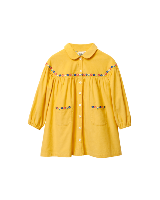 Daisy Chain Yellow Smock Dress