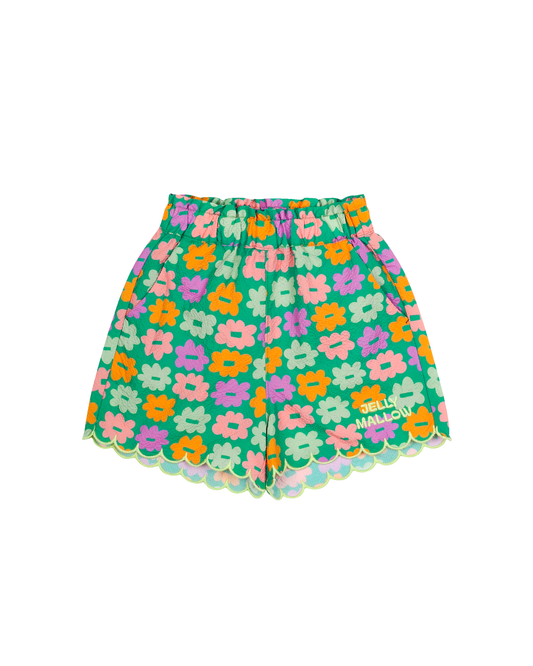Flower Seersucker Shorts