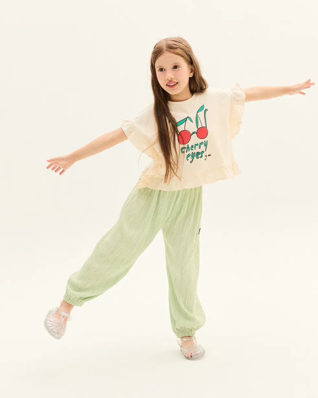 Pleats Alladdin Pants Light Green