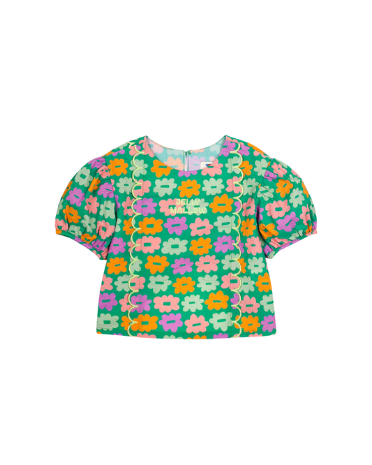 Flower Seersucker Blouse