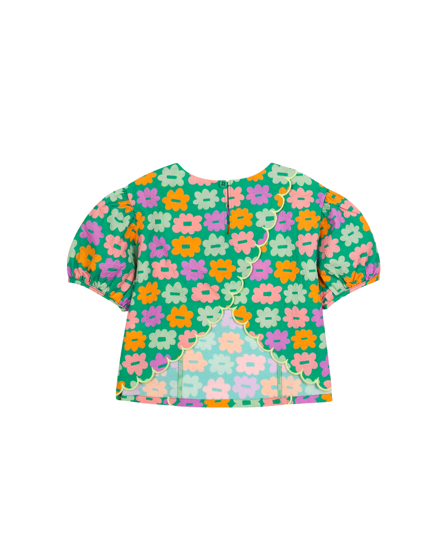 Flower Seersucker Blouse