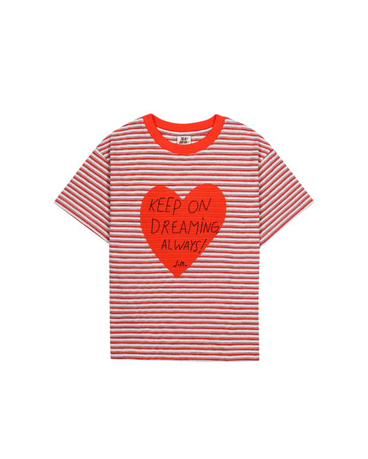 Heartchain Stripe T-shirt RED