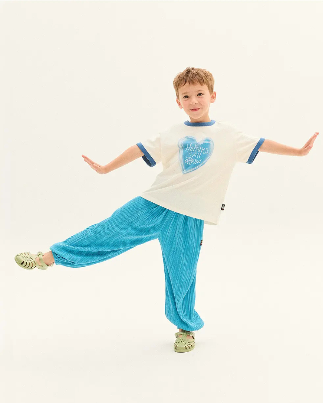 Pleats Alladdin Pants Aqua Blue