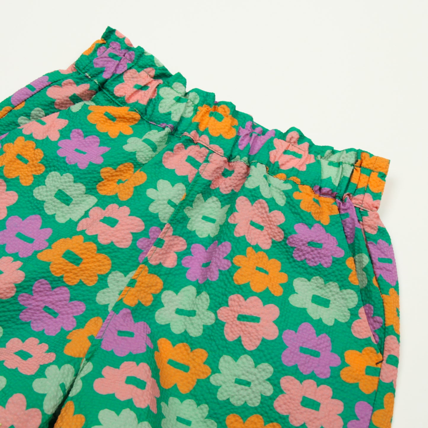 Flower Seersucker Shorts