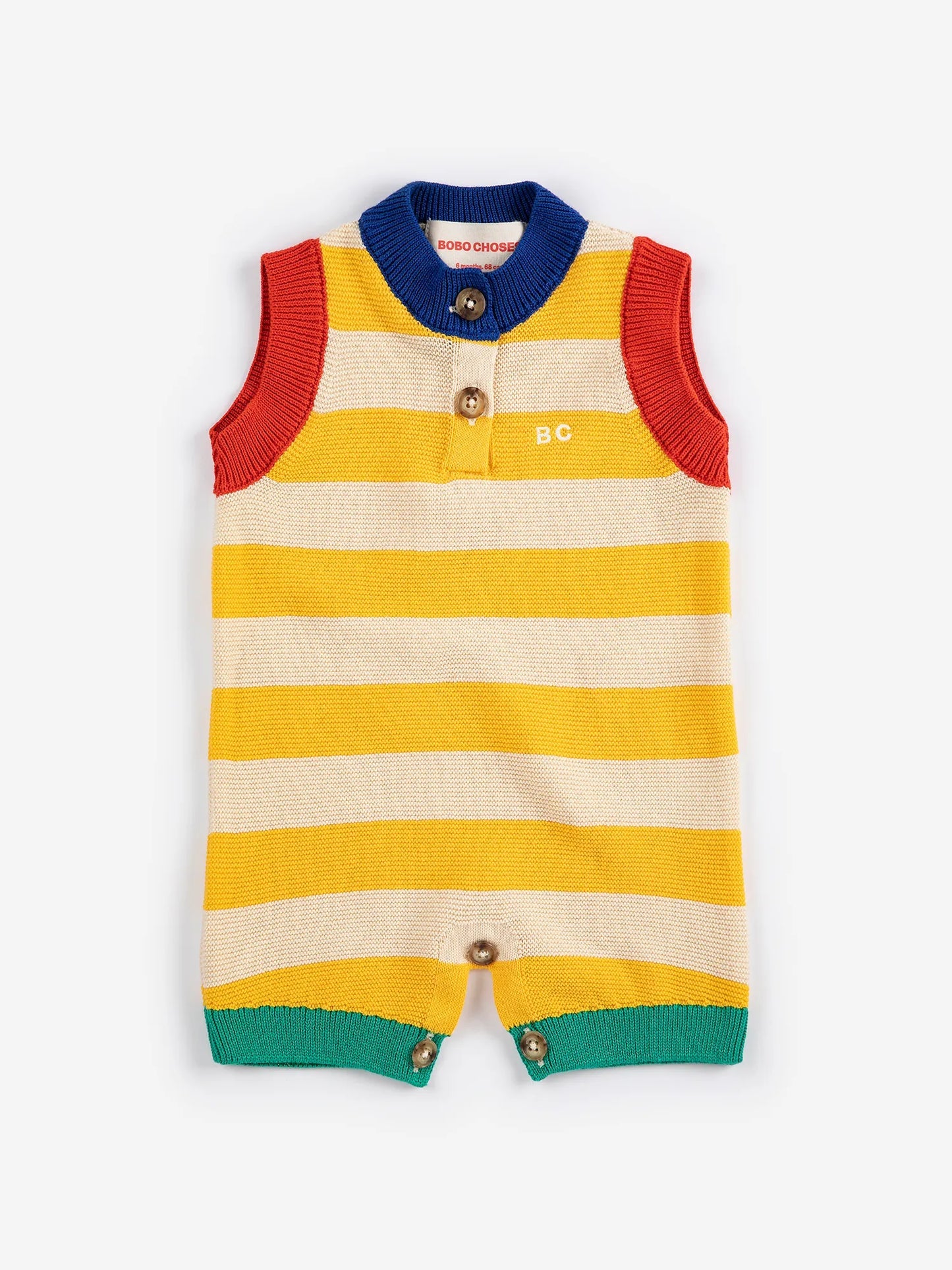 BC Striped Knitted Playsuit