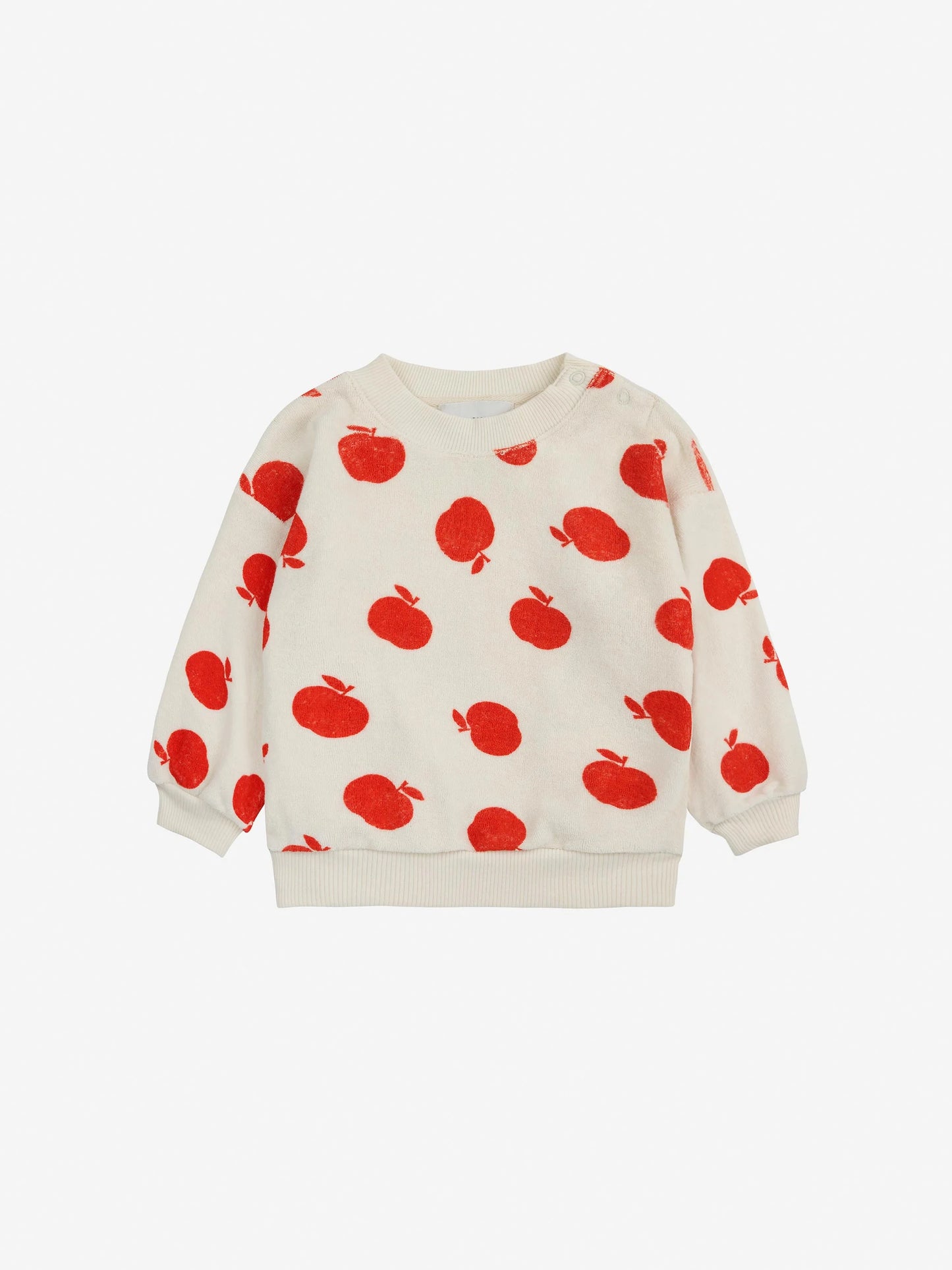 Baby Poma All Over Ecru Terry Sweatshirt