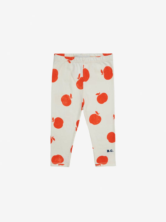 Baby Poma All Over Ecru Leggings