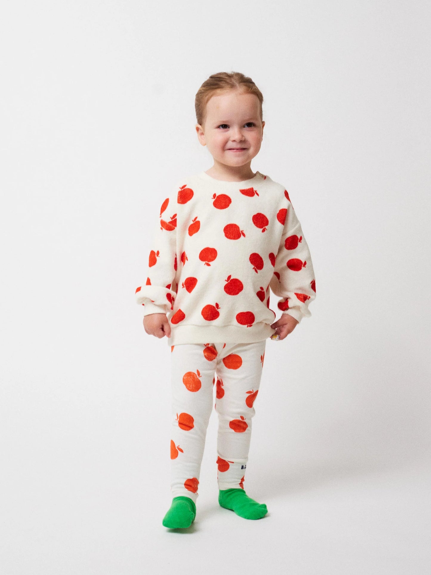 Baby Poma All Over Ecru Leggings