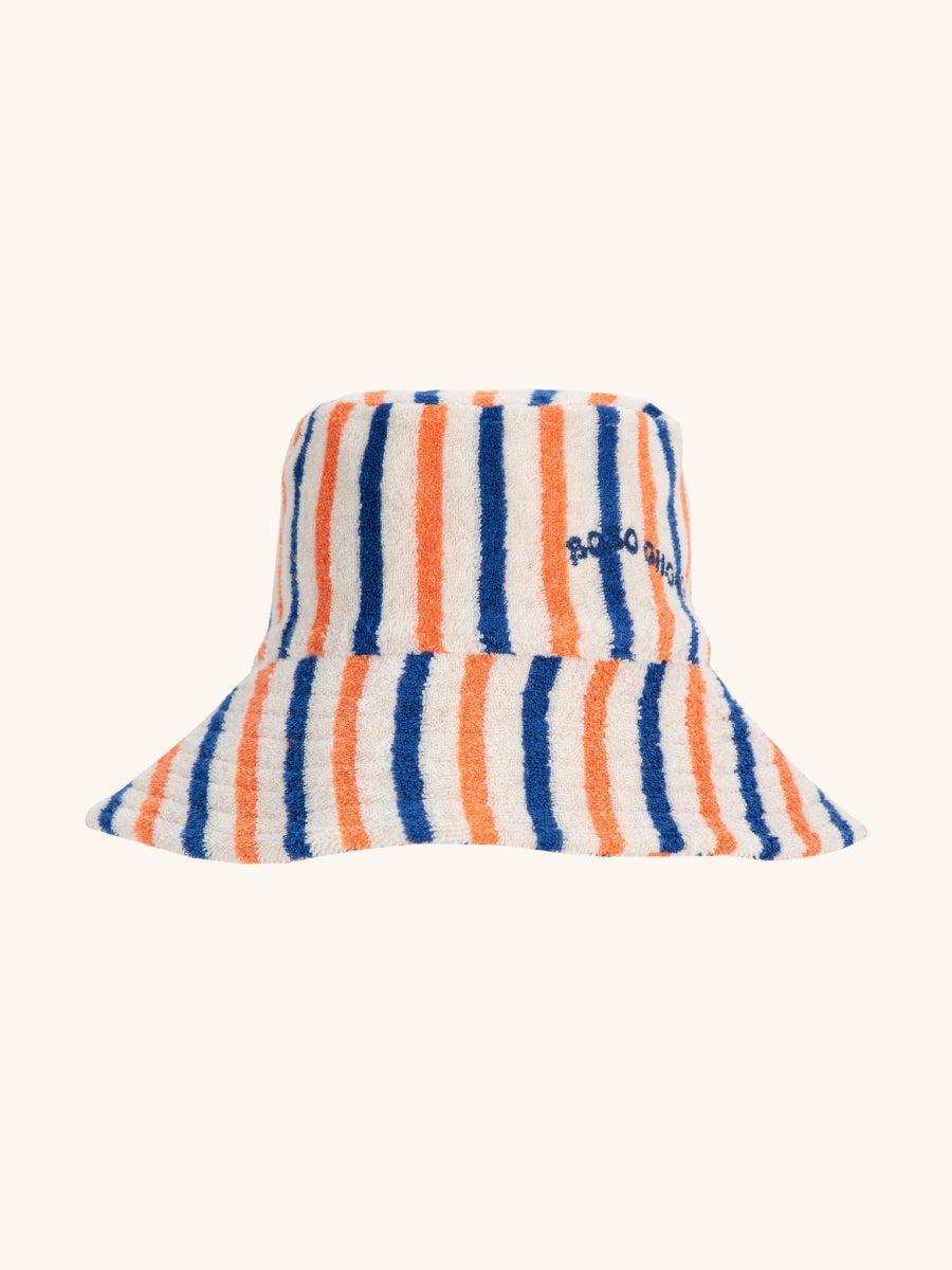 Stripes Terry Cloth Bucket Hat