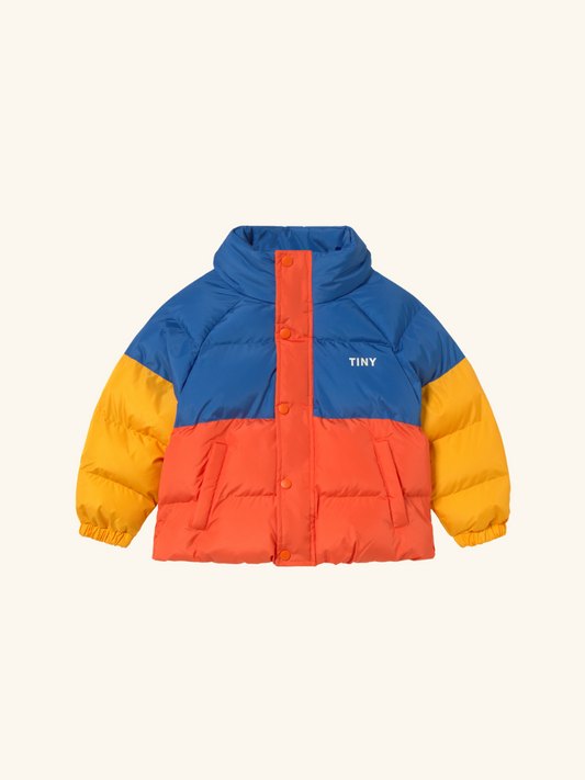 Color Block Short Padded Jacket
