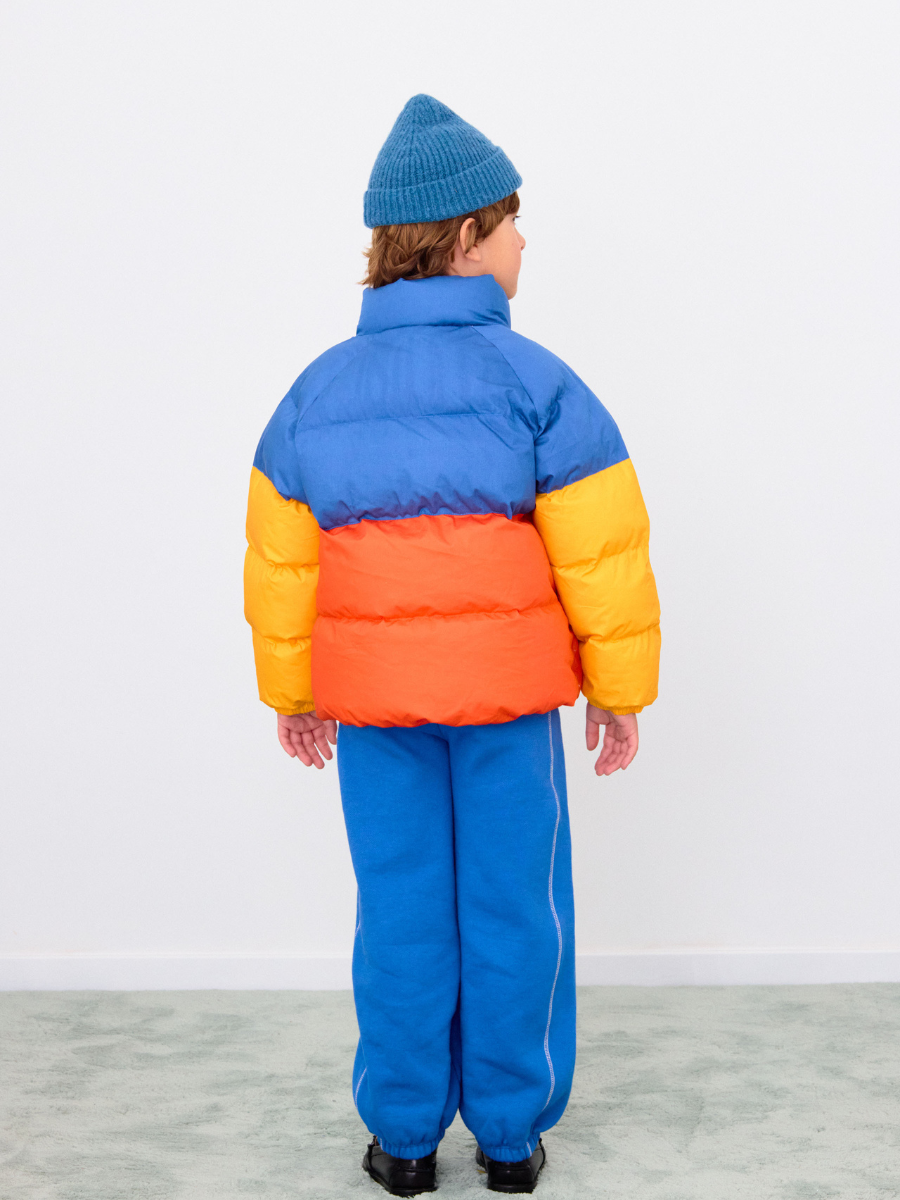 Color Block Short Padded Jacket
