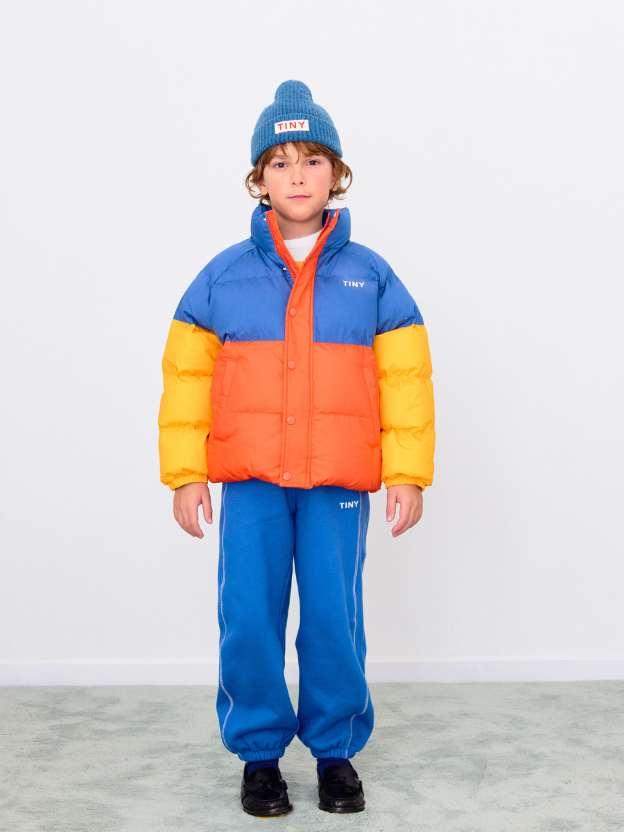 Color Block Short Padded Jacket