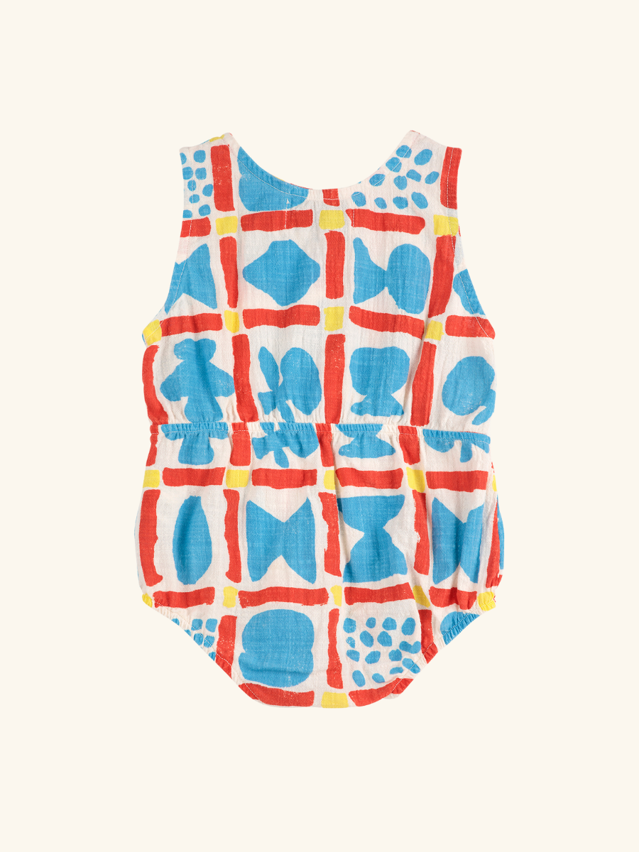 Geometric Game All Over oven romper