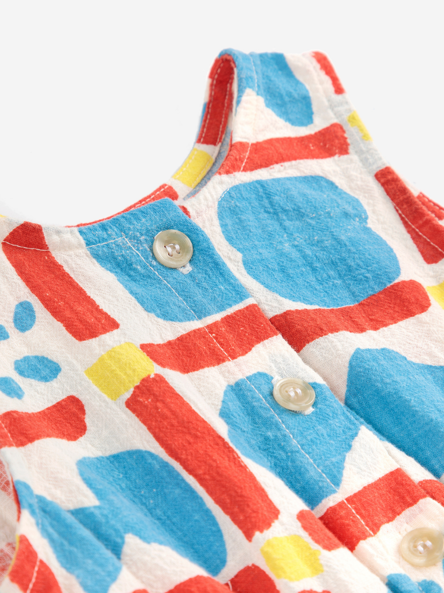 Geometric Game All Over oven romper