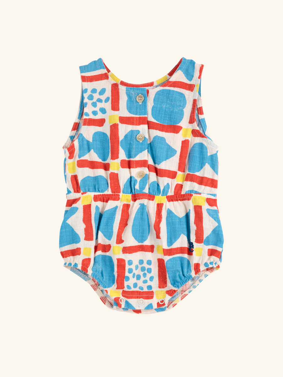 Geometric Game All Over oven romper