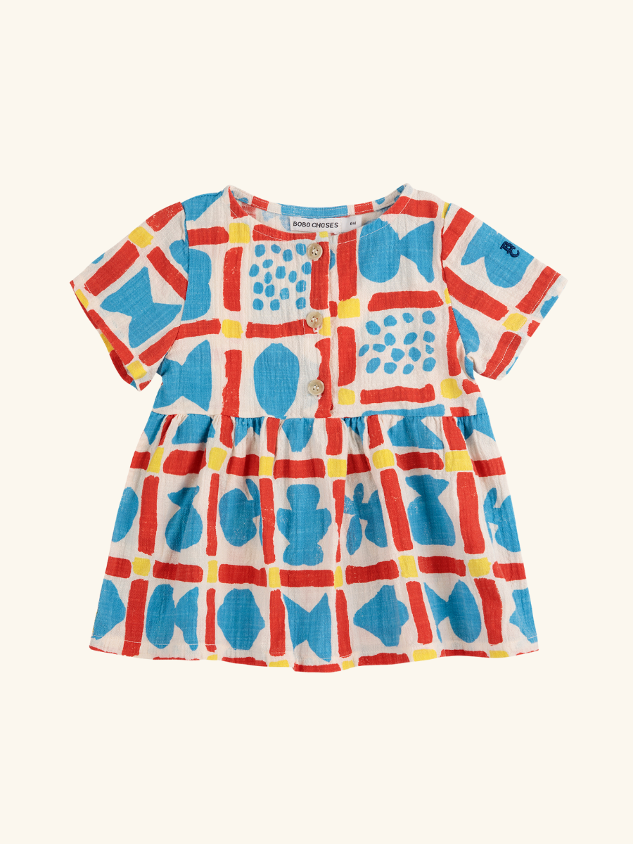 Geometric Game Woven Dress