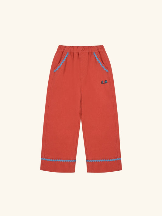 Zigzag Woven Pants Brick