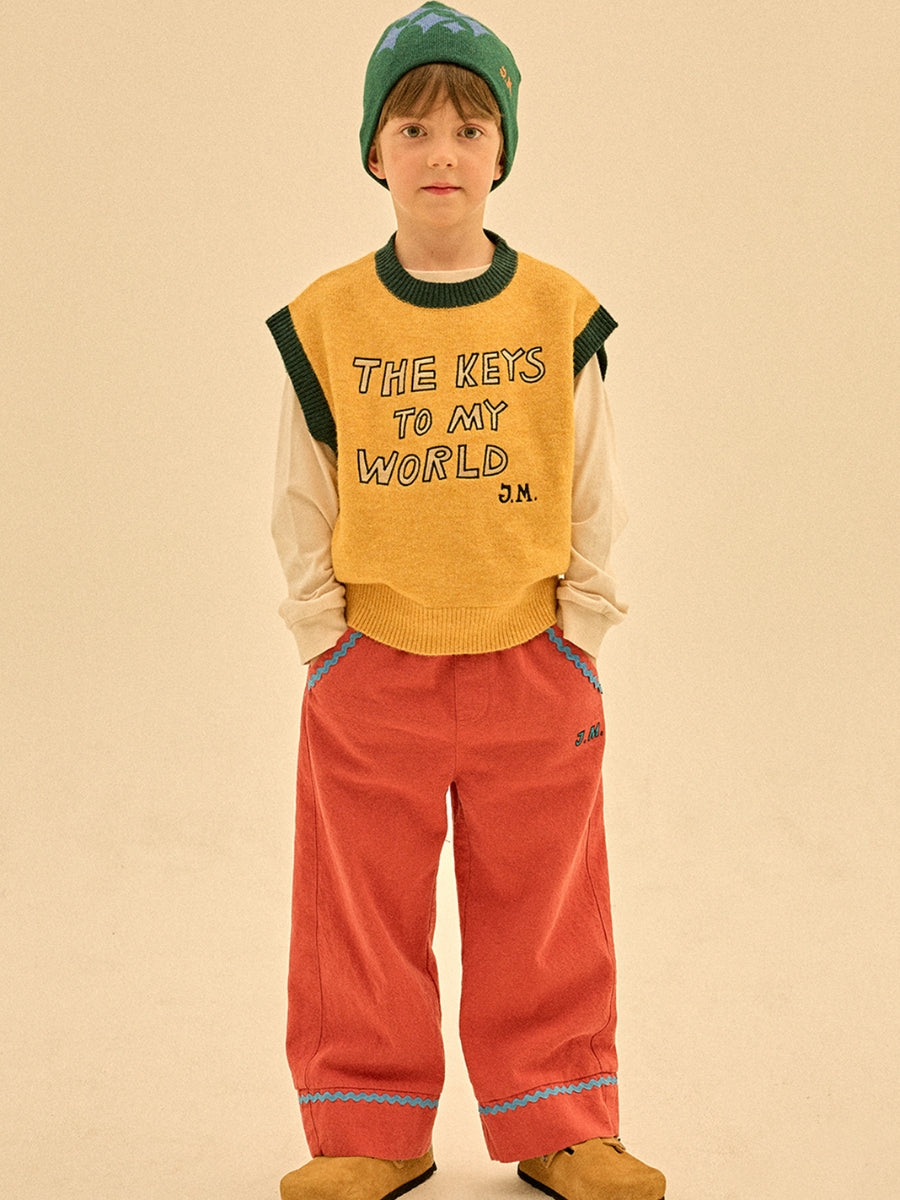 Zigzag Woven Pants Brick