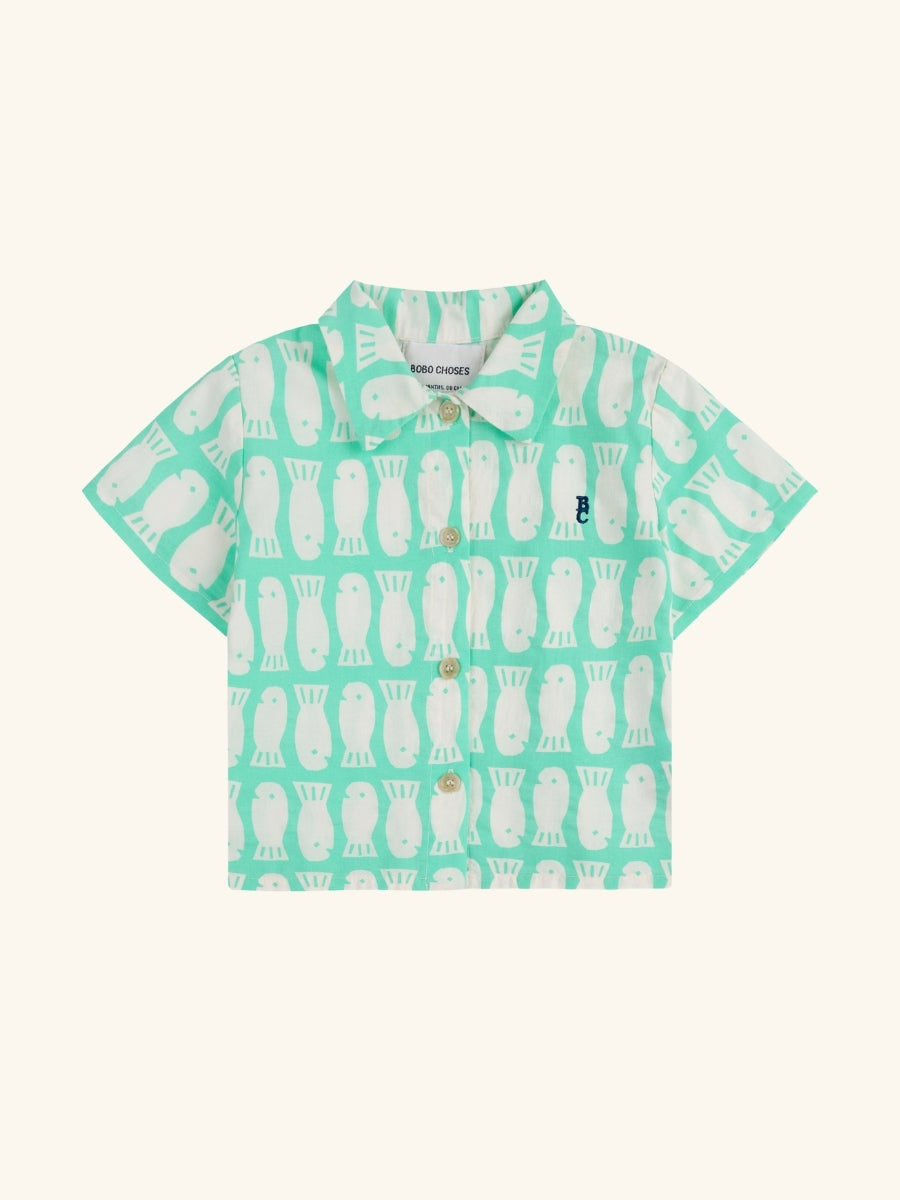 Lucky Fish all over woven shirt