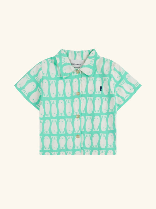 Lucky Fish all over woven shirt