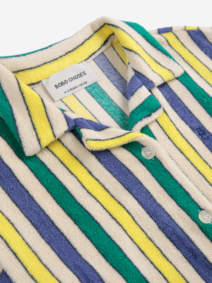 Multicolor Stripes Terry Cloth Shirt