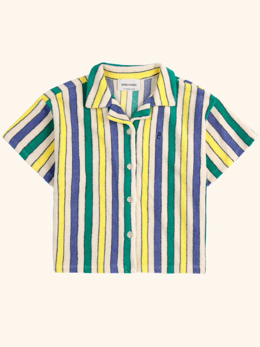 Multicolor Stripes Terry Cloth Shirt