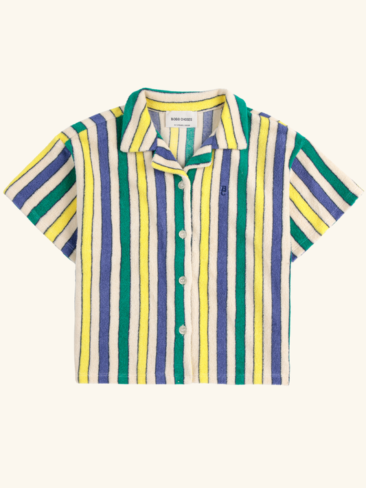 Multicolor Stripes Terry Cloth Shirt