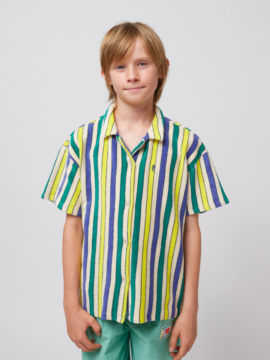 Multicolor Stripes Terry Cloth Shirt