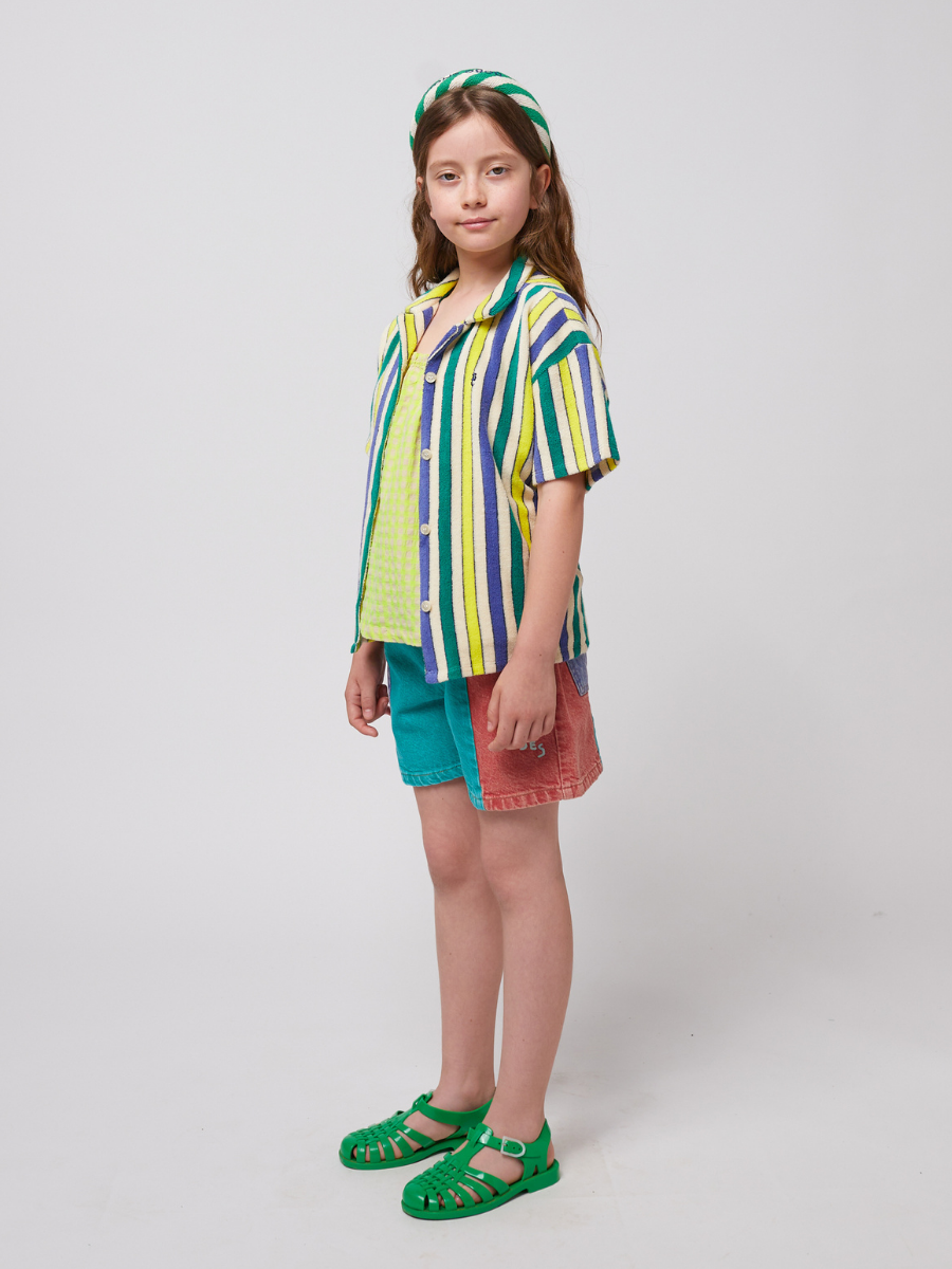 Multicolor Stripes Terry Cloth Shirt