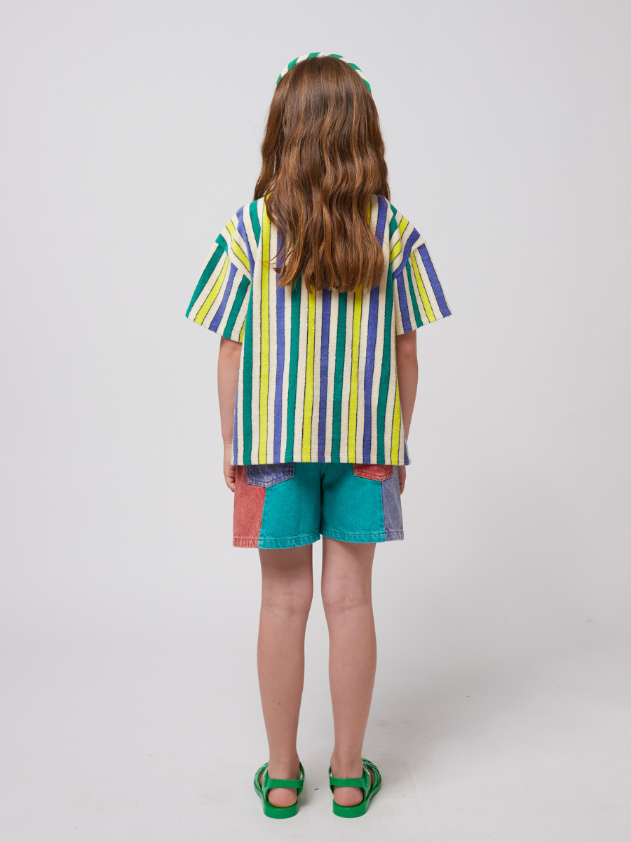 Multicolor Stripes Terry Cloth Shirt