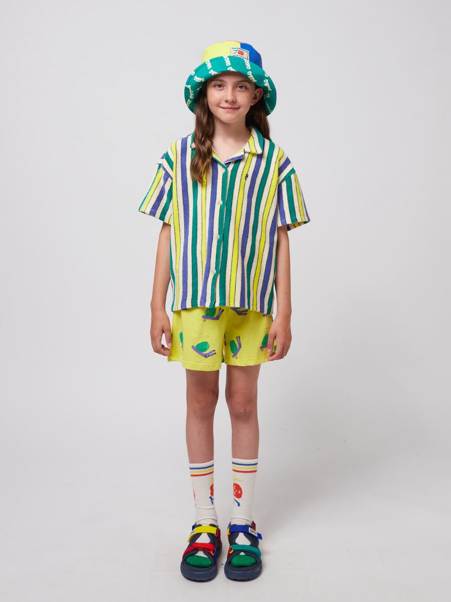 Multicolor Stripes Terry Cloth Shirt
