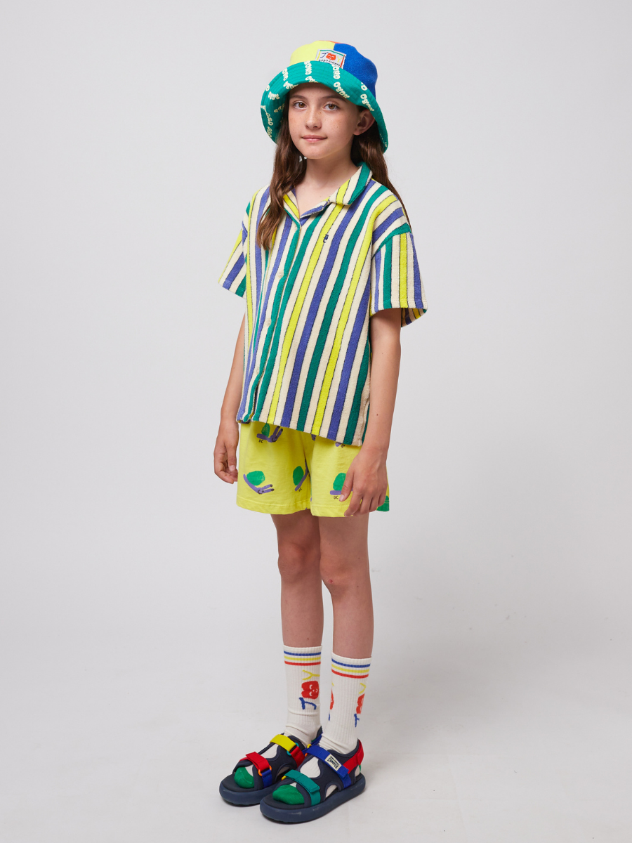 Multicolor Stripes Terry Cloth Shirt