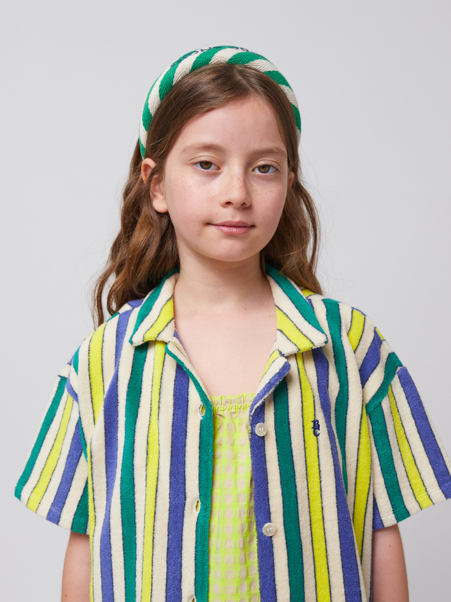 Multicolor Stripes Terry Cloth Shirt