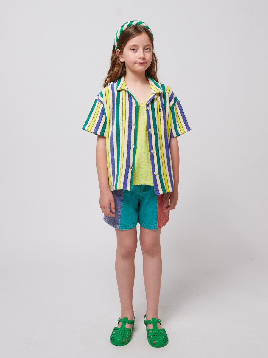 Multicolor Stripes Terry Cloth Shirt
